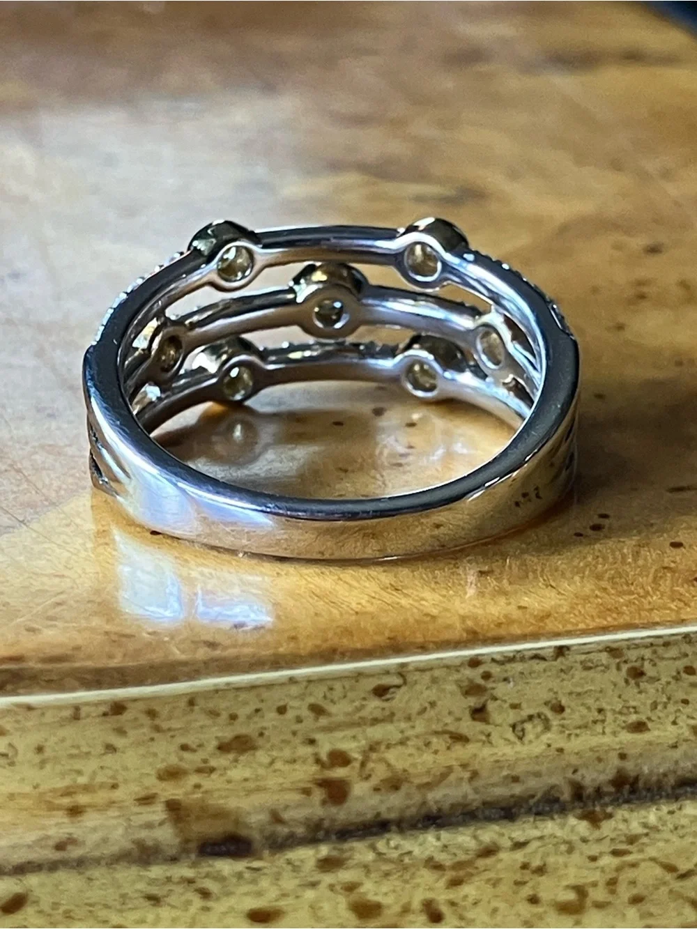 Lab Grown Yellow and White Diamond Ring Size 6.75